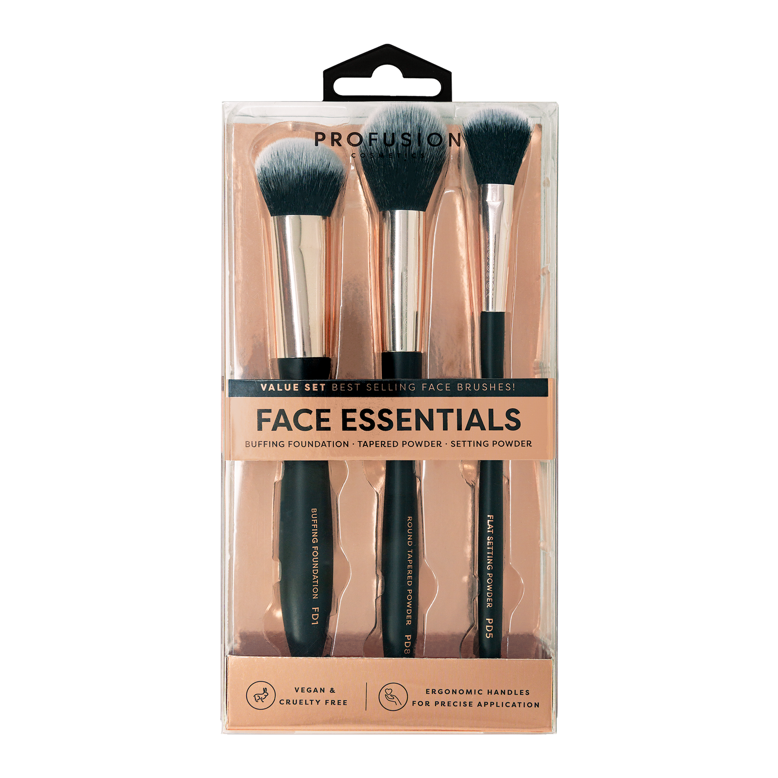 Face Essential - 3PC  Face Brush Set