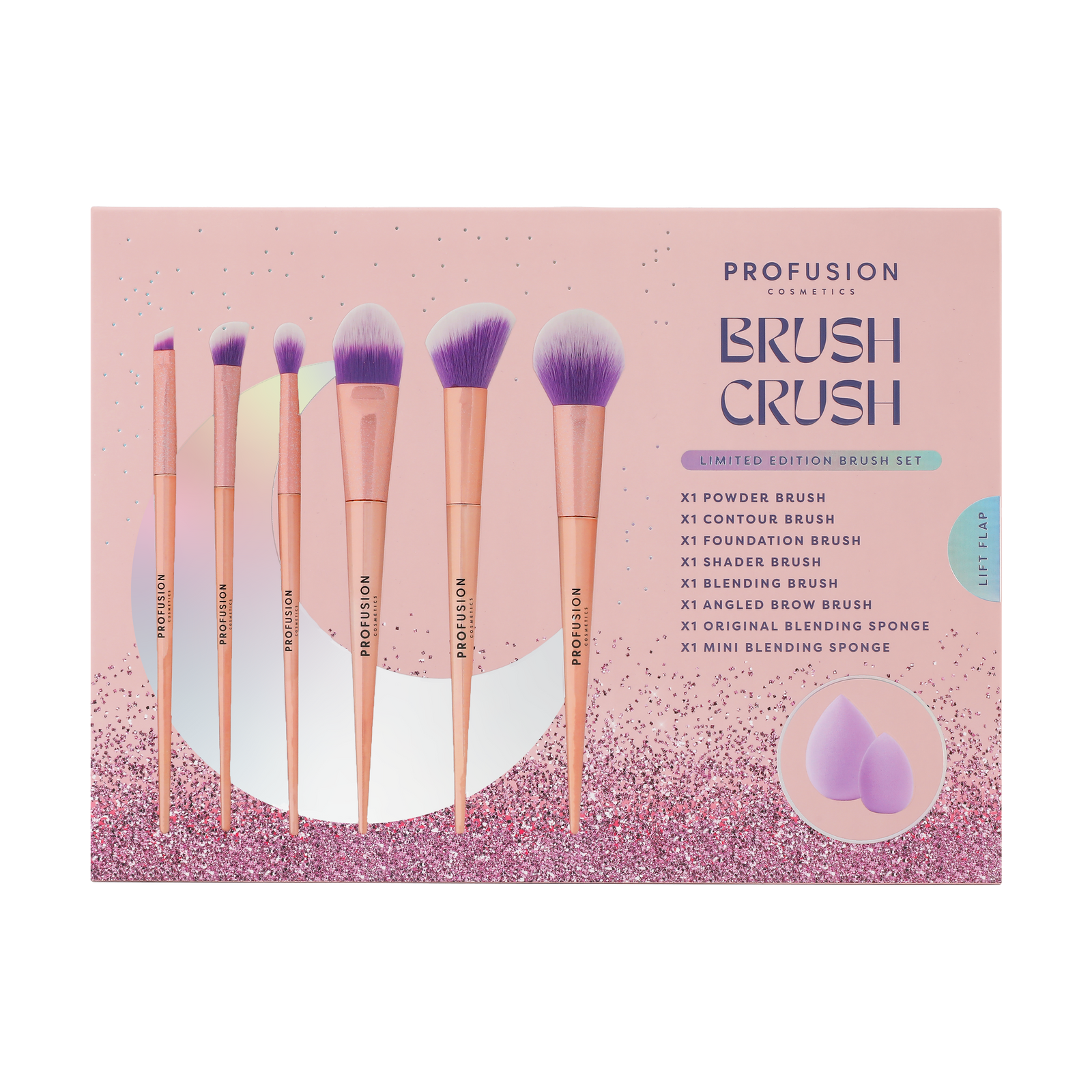 BRUSH CRUSH - 8 PC FACE & EYE BRUSH SET