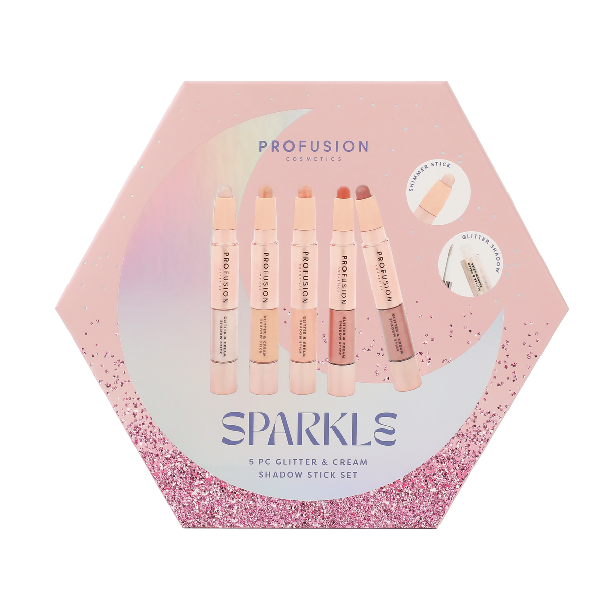 SPARKLE - 5 PC GLITTER &amp; CREAM SHADOW SET