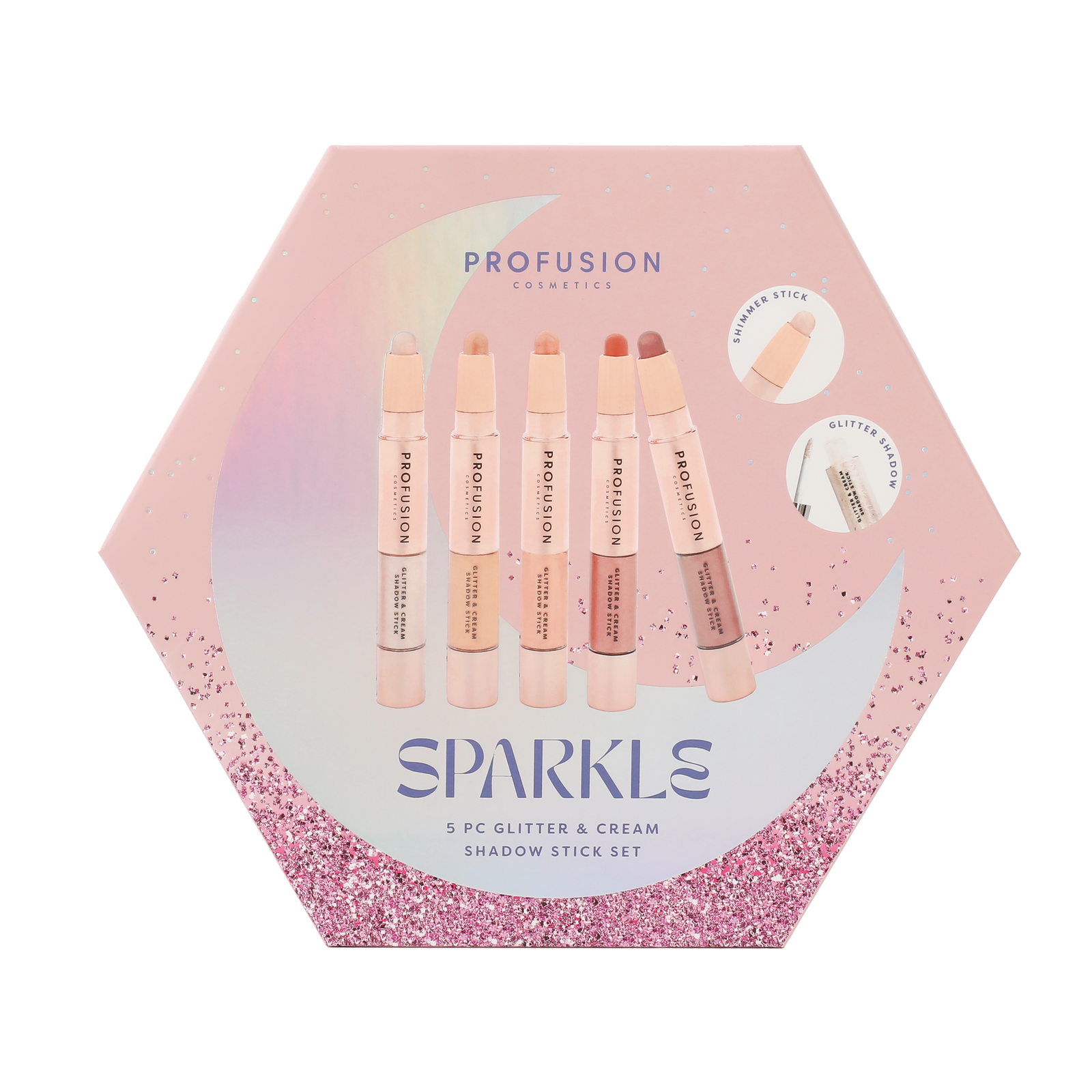 SPARKLE - 5 PC GLITTER & CREAM SHADOW SET