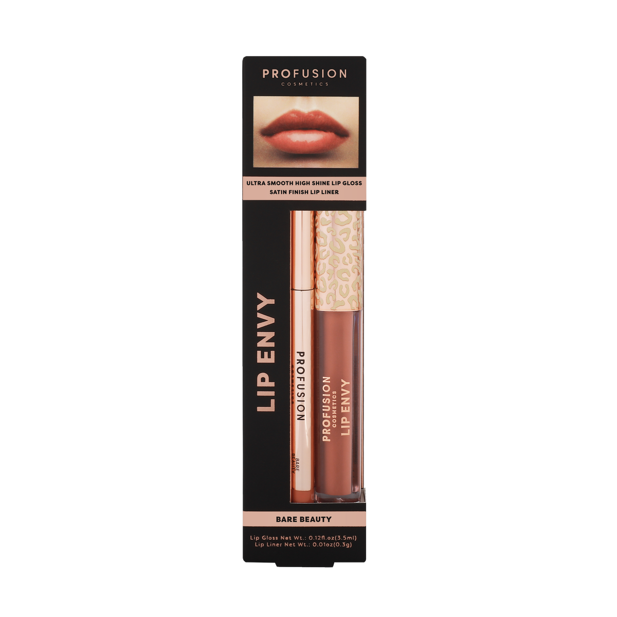 LIP ENVY HIGH SHINE LIP GLOSS SATIN LIP LINER DUO Profusion Cosmetics UK