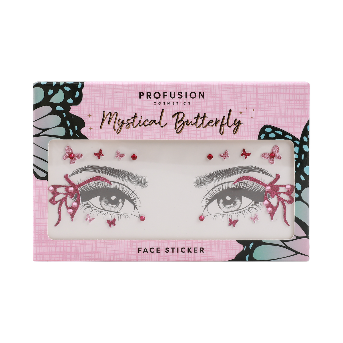 Mystical Butterfly Face Stickers