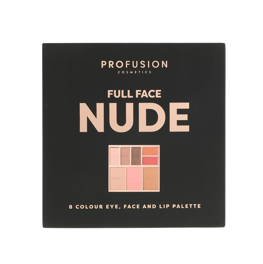 Full face palette nude 8 shade eye face and lip palette 