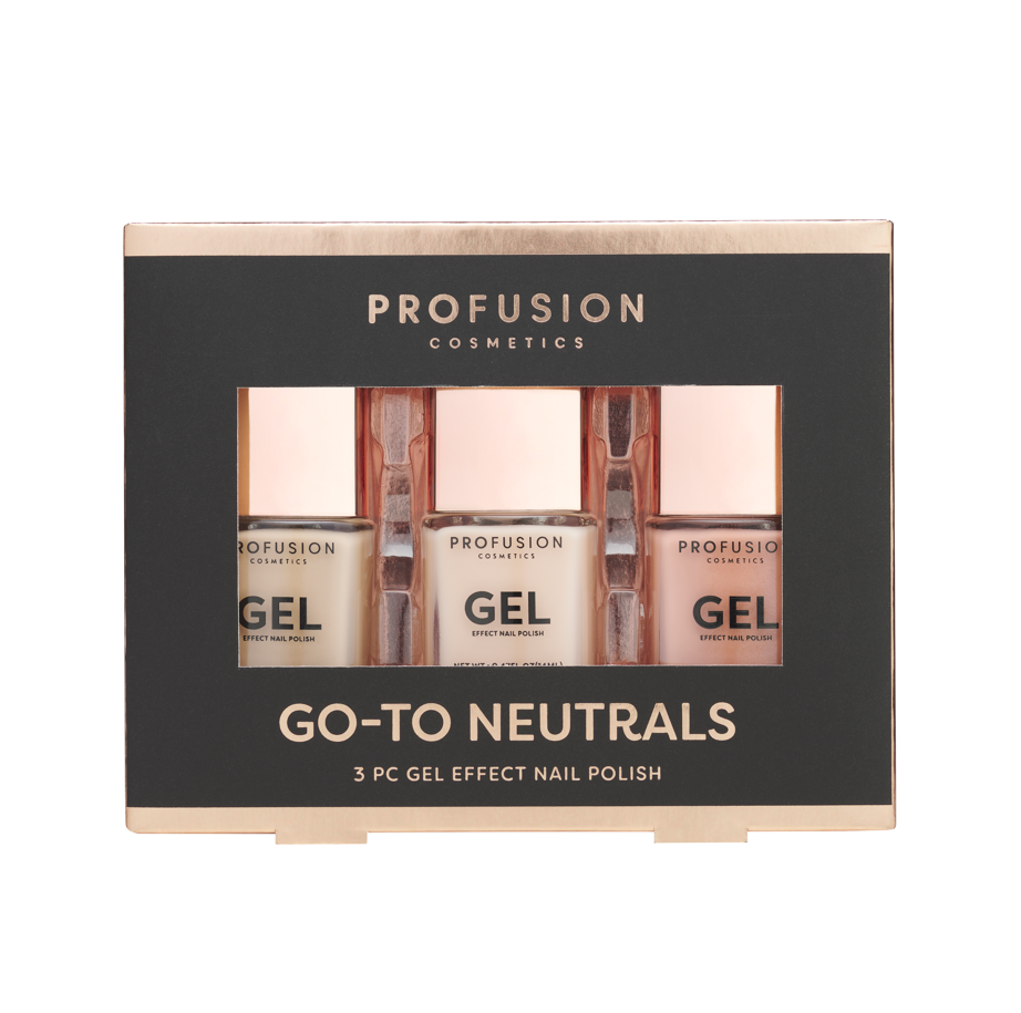 go to neutrals 3pc gel effect nail polish set