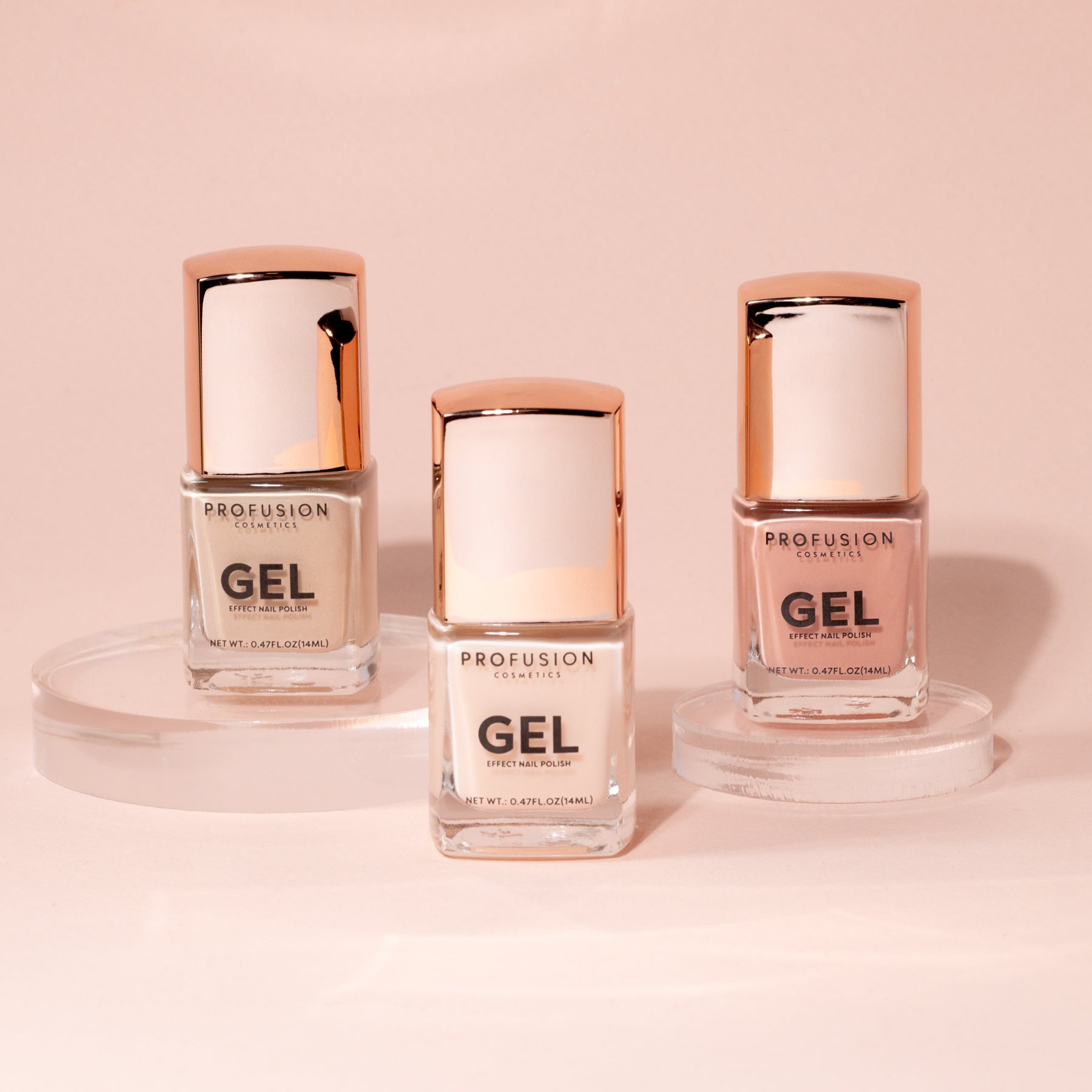 go to neutrals 3pc gel effect nail polish set